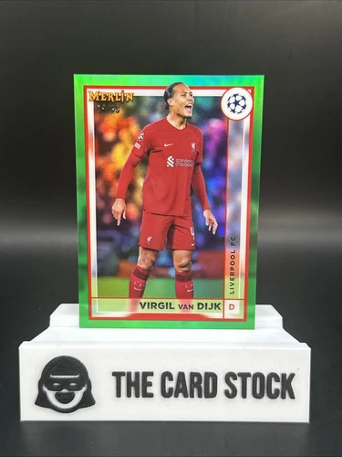 Virgil van Dijk 2022 Topps Merlin UEFA Club Competitions Green Refractor /99