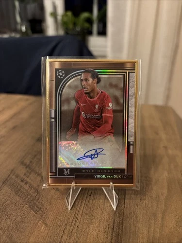 Virgil van Dijk 2021 Topps Museum Collection Gold Frame