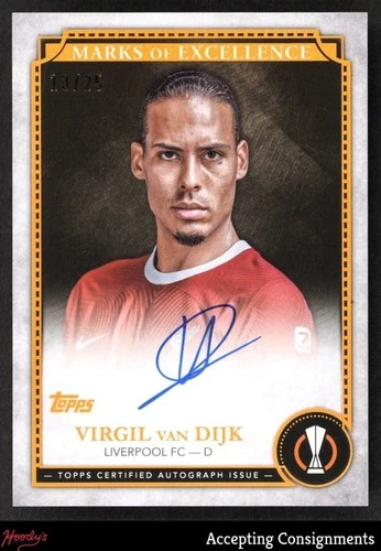 Virgil van Dijk 2024 Topps Museum Orange /25