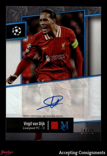 Virgil van Dijk 2024 Topps Museum Sapphire /75