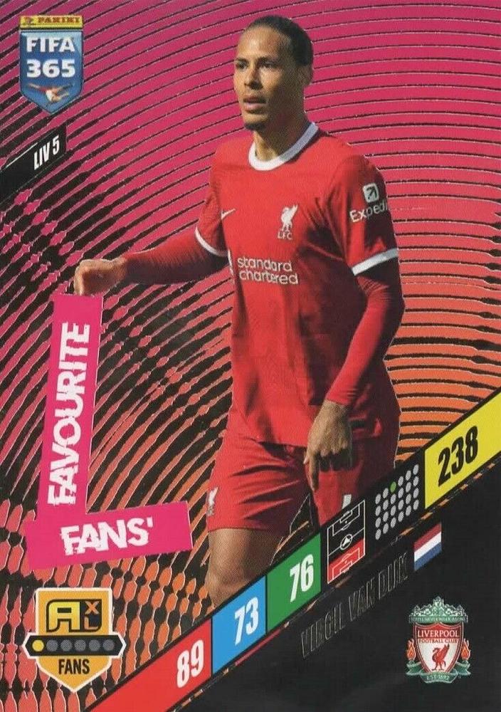 Virgil van Dijk 2024 Panini Adrenalyn XL FIFA 365
