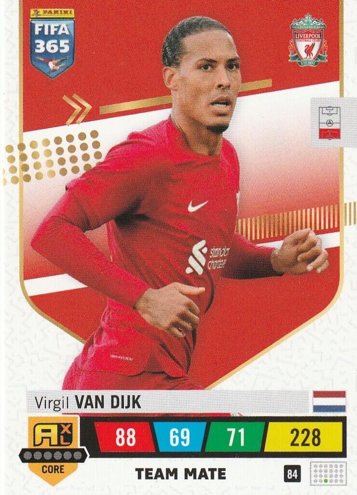 Virgil van Dijk 2023 Panini Adrenalyn XL FIFA 365