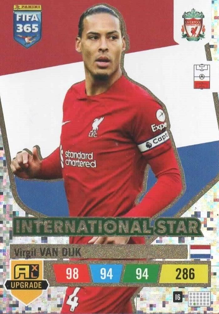 Virgil van Dijk 2023 Panini Adrenalyn XL FIFA 365 Upgrade