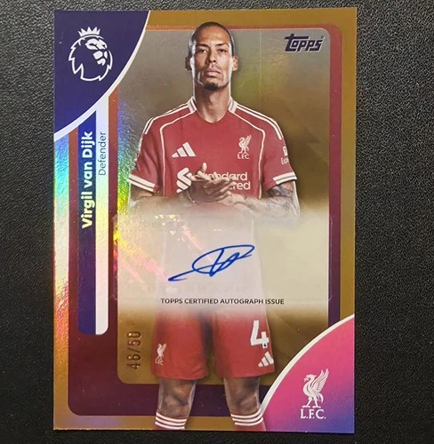 Virgil van Dijk 2025 Topps Premier League Gold /50
