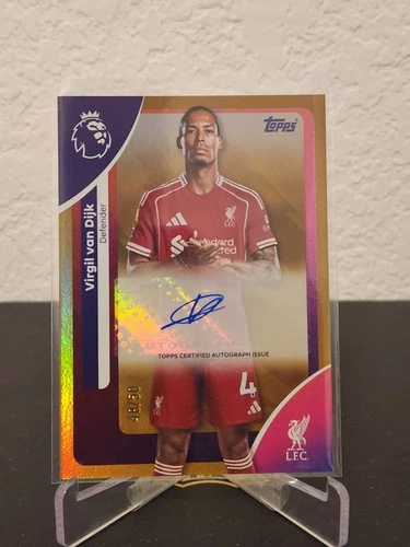 Virgil van Dijk 2026 Topps Premier League Gold Refractor /50