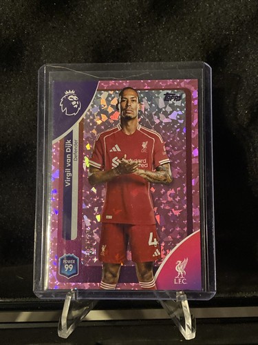 Virgil van Dijk 2025 Topps Premier League Pink Sparkle /399
