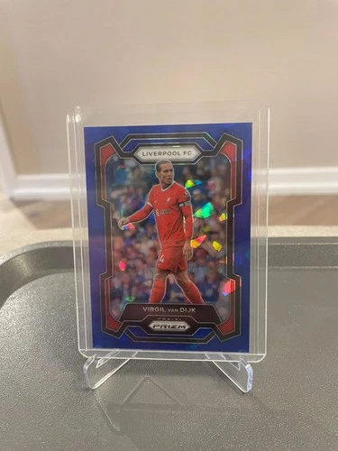 Virgil van Dijk 2023 Panini Prizm Blue Cracked Ice /75