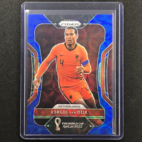 Virgil van Dijk 2022 Panini Prizm FIFA World Cup Qatar Choice Blue /135