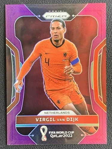 Virgil van Dijk 2022 Panini Prizm FIFA World Cup Qatar Purple /199