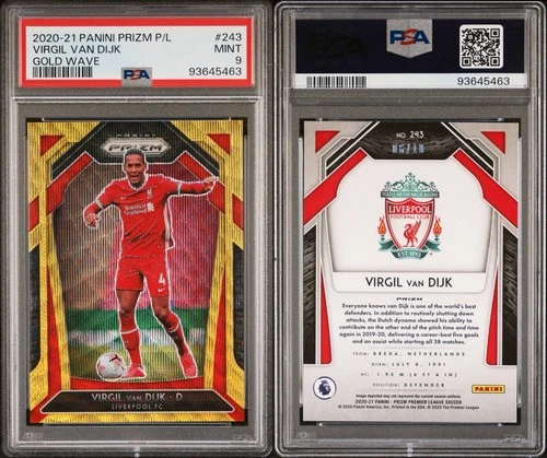 Virgil van Dijk 2021 Panini Prizm Gold Wave /10