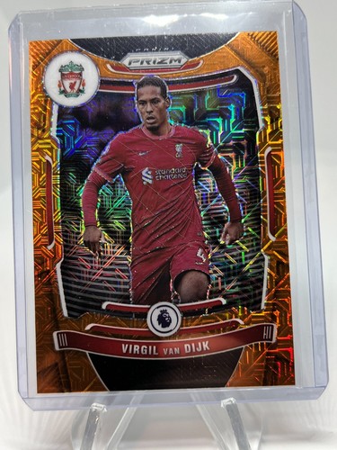Virgil van Dijk 2021 Panini Prizm Orange Mojo