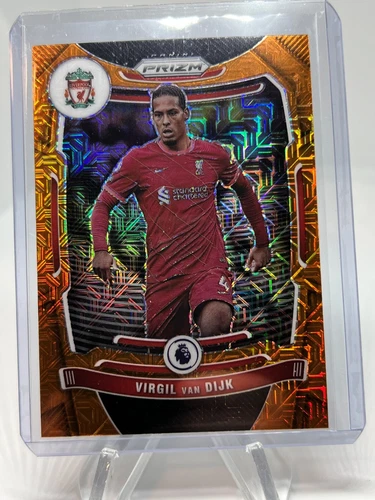 Virgil van Dijk 2021 Panini Prizm Orange Mojo