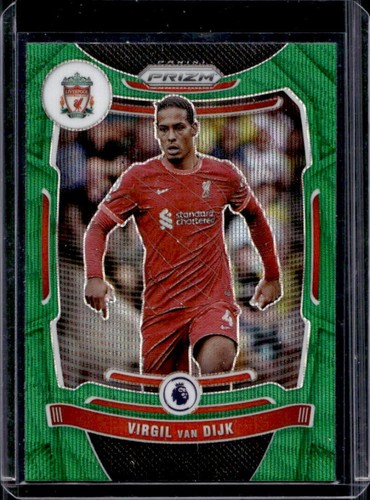 Virgil van Dijk 2021 Panini Prizm Premier League Green Wave #76