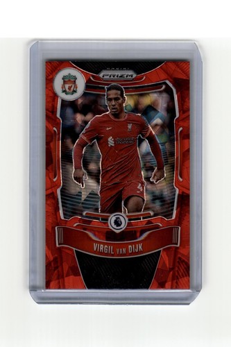 Virgil van Dijk 2021 Panini Prizm Premier League Red Ice