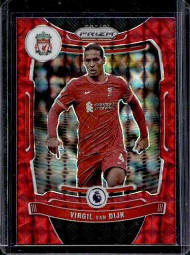 Virgil van Dijk 2021 Panini Prizm Premier League Red Mosaic #76