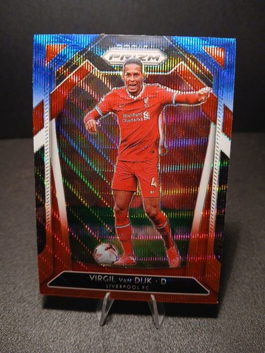 Virgil van Dijk 2020 Panini Prizm Premier League Rosso Bianco Blu Prizm #243