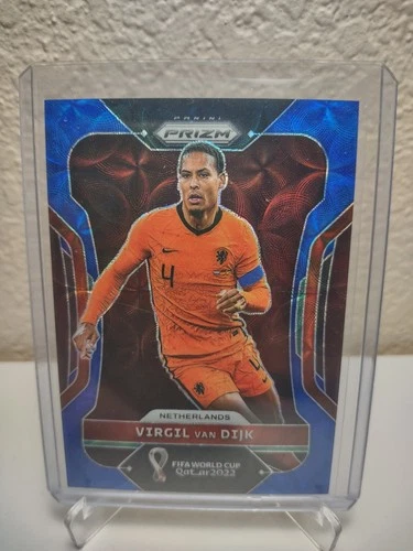 Virgil van Dijk 2022 Panini Prizm World Cup Choice Blue Prizm /135