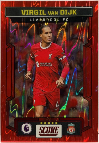 Virgil van Dijk 2023 Panini Score Red Swirl /30
