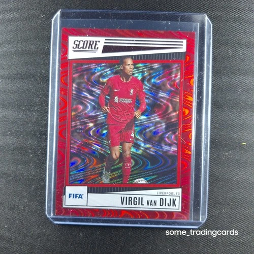 Virgil van Dijk 2022 Panini Score Red Swirl /65