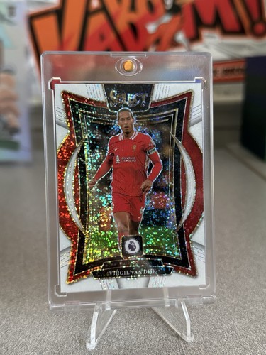 Virgil van Dijk 2024 Panini Select Premier League White Sparkle