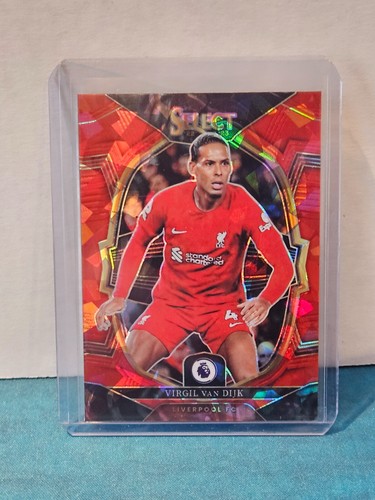 Virgil van Dijk 2022 Panini Select Red Ice Prizm