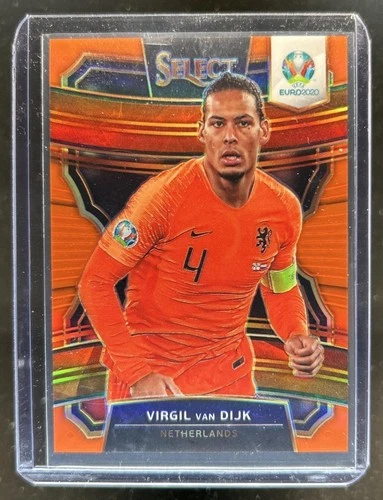 Virgil van Dijk 2020 Panini Select UEFA Euro Orange Prizm /125