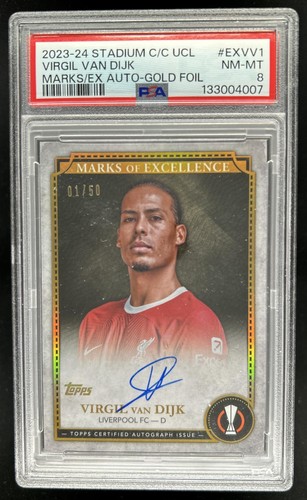 Virgil van Dijk 2023 Topps Stadium Club Chrome Gold /50