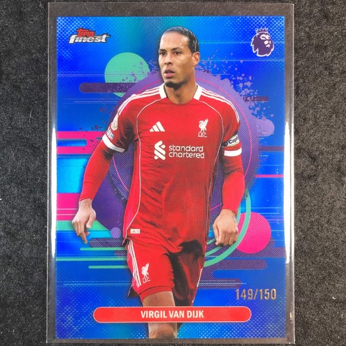 Virgil van Dijk 2026 Topps Finest Premier League Blue 157/150