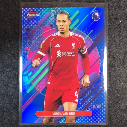 Virgil van Dijk 2026 Topps Finest Premier League Blue 259/99