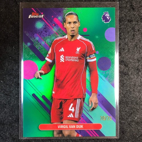 Virgil van Dijk 2026 Topps Finest Premier League Green 54/75