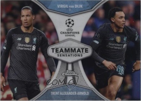 Virgil Van Dijk, Trent Alexander-Arnold 2019 Topps Chrome 1/4