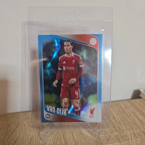 Virgil van Dijk 2025 Topps UCC Flagship Neon Blue Flowfractor