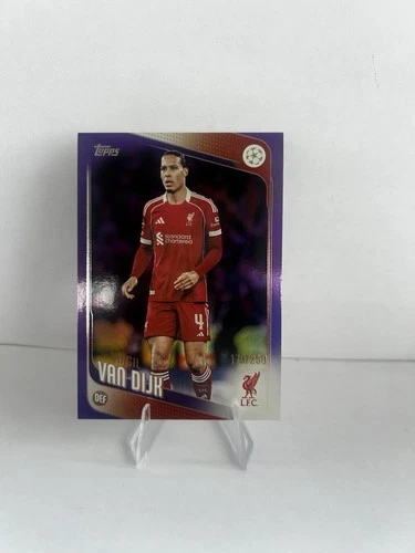 Virgil van Dijk 2025 Topps UCC Flagship Purple Foil /250