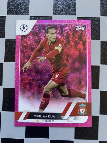 Virgil van Dijk 2022 Topps UCC Pink Sparkle