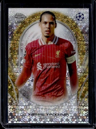 Virgil van Dijk 2024 Topps UEFA Gold Refractor /50