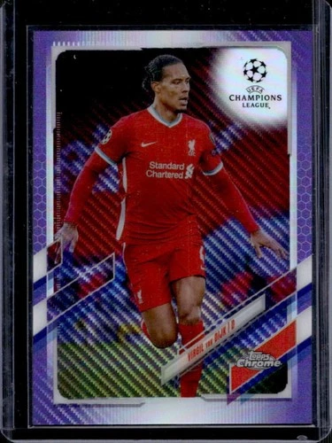 Virgil van Dijk 2020 Topps UEFA Purple Refractor Carbon Fiber #46