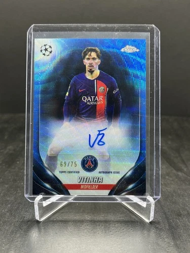 Vitinha 2024 Topps Chrome Blue Wave /75