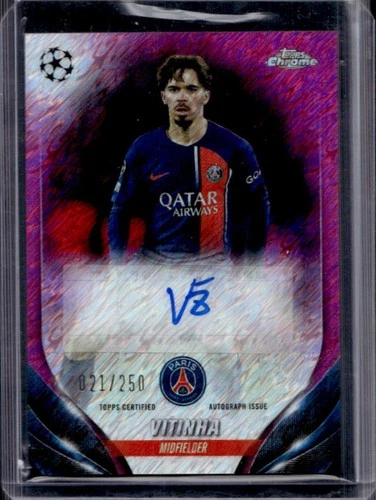 Vitinha 2023 Topps Chrome Pink Shimmer Refractor /250
