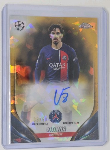 Vitinha 2023 Topps Chrome Sapphire Gold /50