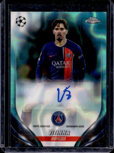 Vitinha 2023 Topps Chrome UEFA Aqua Lava