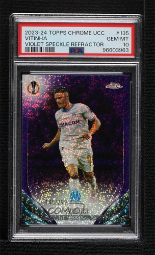 Vitinha 2023 Panini Chrome UEFA Club Competitions Violet Speckle Refractor