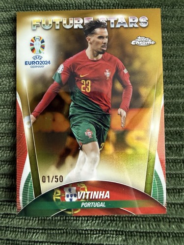 Vitinha 2024 Topps Chrome UEFA Euro 2024 Gold /50
