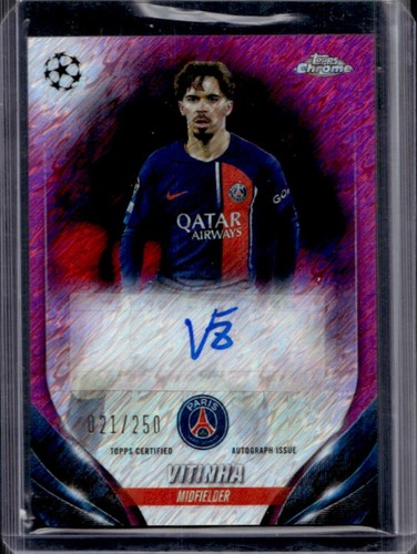 Vitinha 2023 Topps Chrome UEFA Pink Shimmer Refractor /250