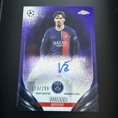 Vitinha 2024 Topps Chrome UEFA Purple Speckled /299