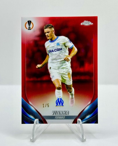 Vitinha 2023 Topps Chrome UEFA Red Refractor /5