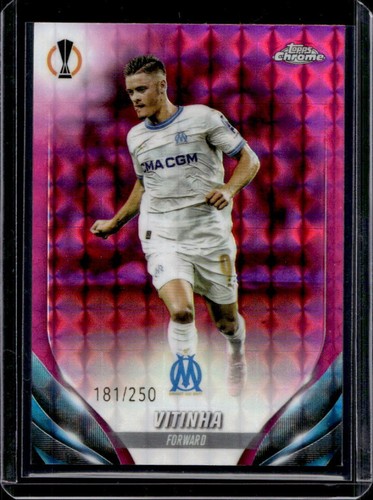 Vitinha 2023 Topps Cromo UEFA Rosa Refractor Geométrico /250