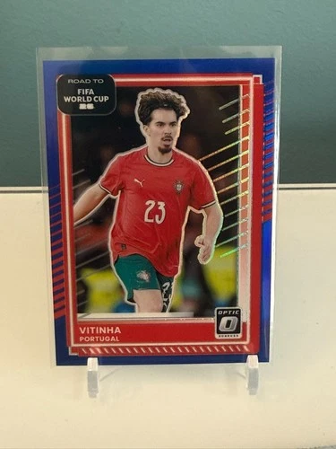 Vitinha 2025 Panini Donruss Road to FIFA World Cup Blue Optica Prizm /75