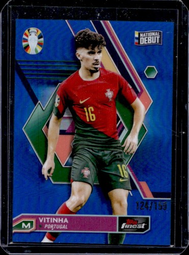 Vitinha 2024 Topps Finest Blue Refractor /150