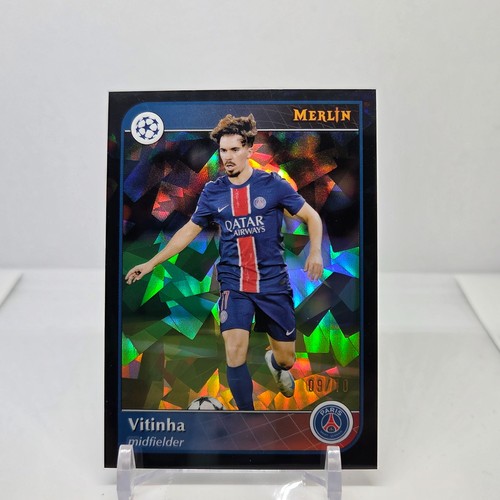 Vitinha 2024 Topps Merlin Chrome Atomic Black Refractor /10