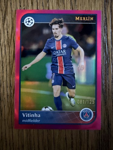 Vitinha 2024 Topps Merlin Chrome Magenta /125